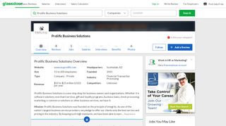 
                            8. Working at Prolific Business Solutions | Glassdoor