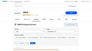 
                            2. Working at QMES: Employee Reviews | Indeed.com