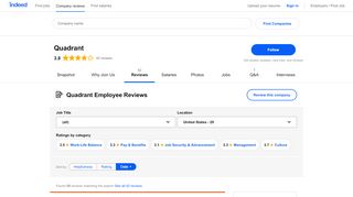 
                            5. Working at Quadrant: Employee Reviews | Indeed.com