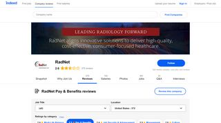 
                            6. Working at RadNet: 172 Reviews about Pay & Benefits | Indeed.com