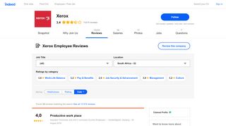 
                            5. Working at Xerox: Employee Reviews | Indeed.co.za