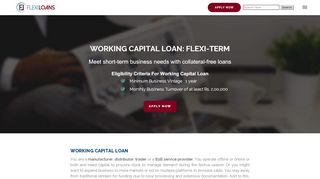 
                            9. Working Capital Loan: Flexi-Term