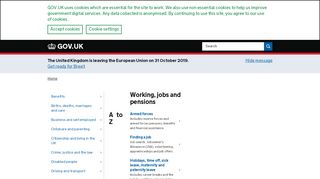 
                            6. Working, jobs and pensions - GOV.UK