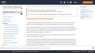 
                            1. Working with Amazon S3 Buckets - AWS Documentation