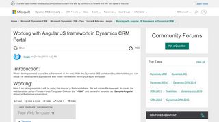 
                            2. Working with Angular JS framework in Dynamics CRM Portal ...