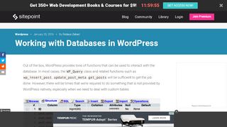 
                            3. Working with Databases in WordPress - sitepoint.com