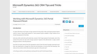 
                            4. Working with Microsoft Dynamics 365 Portal Password Reset ...