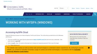 
                            6. Working with mySIPA (Windows) | Columbia SIPA