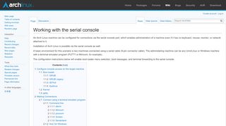 
                            3. Working with the serial console - ArchWiki - Arch Linux