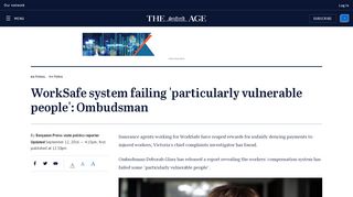 
                            7. WorkSafe system failing 'particularly vulnerable people': Ombudsman
