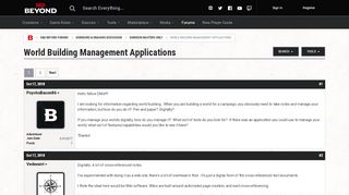 
                            6. World Building Management Applications - Dungeon Masters Only ...