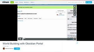 
                            9. World Building with Obsidian Portal on Vimeo