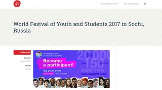 
                            5. World Festval of Youth and Students 2017 in Sochi, Russia ...