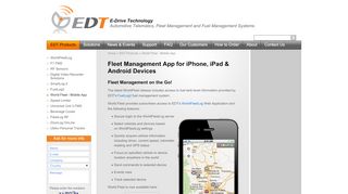 
                            2. World Fleet - Mobile App | EDT Products | E-Drive Technology