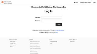 
                            9. World History: The Modern Era - Username