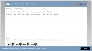 
                            5. World of Tanks statistics - login