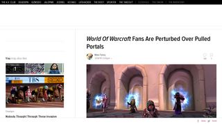 
                            7. World Of Warcraft Fans Are Perturbed Over Pulled Portals - Kotaku