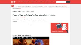 
                            7. World of Warcraft: WoW auf privatem Server spielen - CHIP