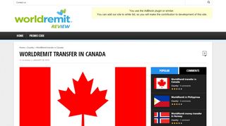 
                            6. World Remit in Canada | WorldRemit Review