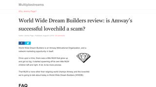 
                            2. World Wide Dream Builders full review (legit or scam?)