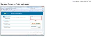 
                            1. Worldox Customer Portal login page