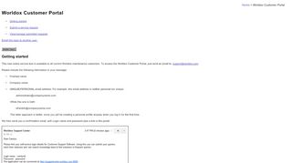 
                            2. Worldox Customer Portal
