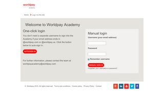 
                            9. Worldpay: Log in to the site