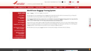 
                            3. WorldTracer Baggage Tracing System - Air India