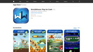 
                            6. ‎WorldWinner: Play for Cash on the App Store