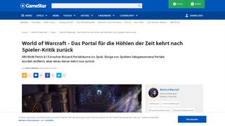 
                            9. WoW - Portal für Höhlen der Zeit kommt mit Patch 8.2 zurück - GameStar