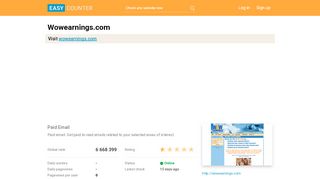 
                            5. Wowearnings.com: Paid Email - Easy Counter