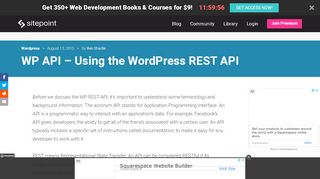 
                            3. WP API - Using the WordPress REST API — SitePoint