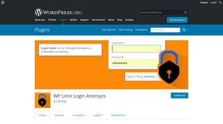 
                            4. WP Limit Login Attempts – WordPress plugin | WordPress.org