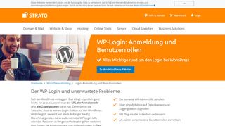 
                            1. WP-Login: So loggen Sie sich bei WordPress ein | STRATO