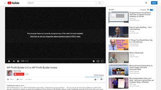 
                            9. WP Profit Builder 2.0 vs WP Profit Builder review - YouTube