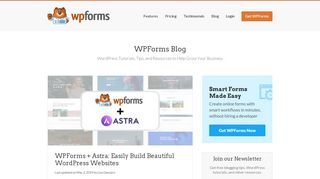 
                            8. WPForms + Astra: Easily Build Beautiful WordPress Websites