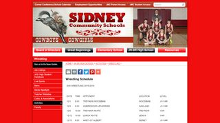 
                            7. Wrestling Schedule - Sidney Community School District