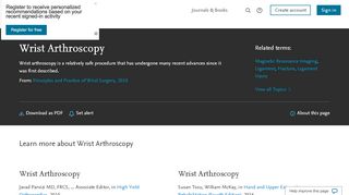
                            6. Wrist Arthroscopy - an overview | ScienceDirect Topics