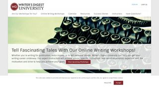 
                            6. Writer's Digest University | Online Writing Classes, Workshops ...