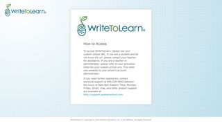 
                            1. WriteToLearn Access Information - pearsonkt.com