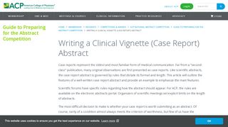 
                            6. Writing a Clinical Vignette (Case Report) Abstract | ACP