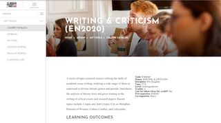 
                            6. WRITING & CRITICISM (EN2020) - My AUP - The American University ...