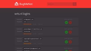 
                            9. wrts.nl passwords - BugMeNot