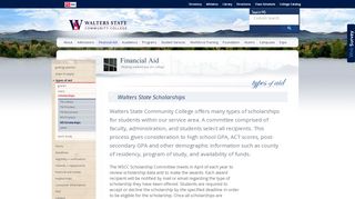 
                            7. WS Scholarships - Walters State Community College