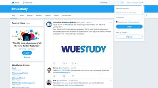 
                            4. #wuestudy hashtag on Twitter