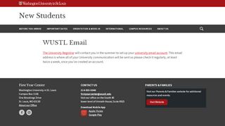 
                            8. WUSTL Email | First Year Center | Washington University in ...