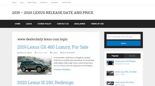 
                            3. www dealerdaily lexus com login | 2019 - 2020 Lexus ...