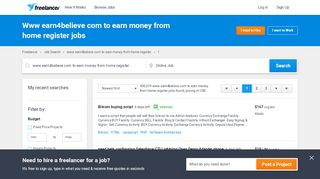 
                            2. Www earn4believe com to earn money from ... - Freelancer