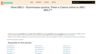 
                            9. www.888.it - Scommesse sportive, Poker e Casinò online su ...