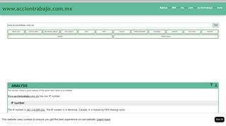 
                            9. Www.acciontrabajo.com.mx has one IP number. The IP number ...